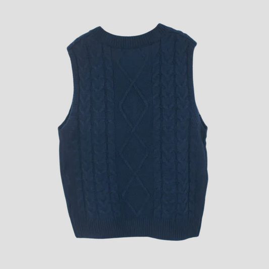 Aveline | V-Neck Cable Knit Vest