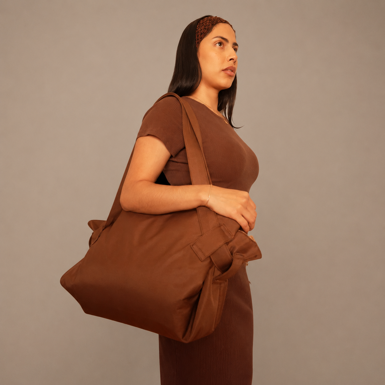 Fold Detail Everyday Tote Bag