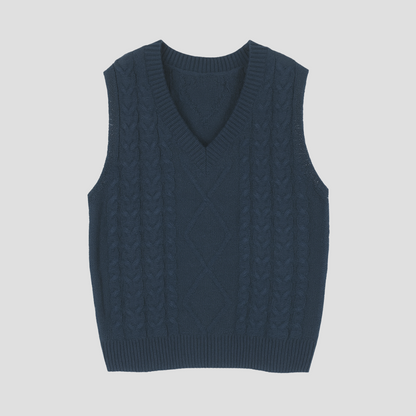 Aveline |  V-Neck Cable Knit Vest