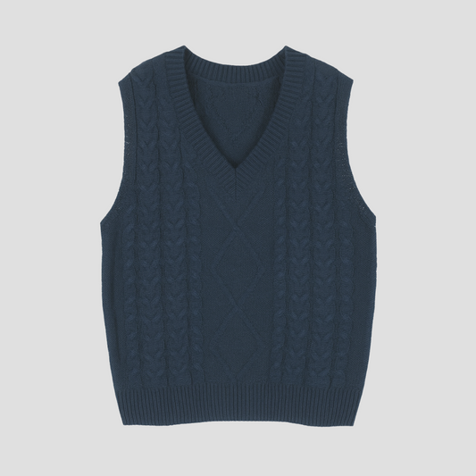 Aveline |  V-Neck Cable Knit Vest