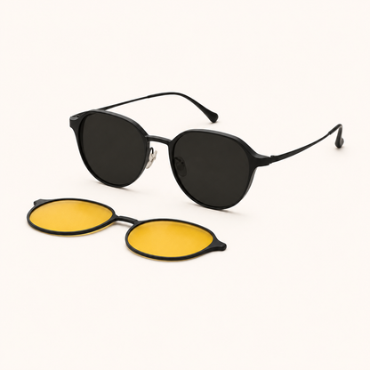 3-in-1 Oval Clip-On Glasses