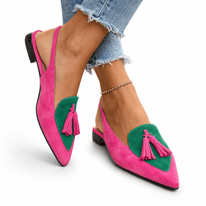 Pointed Toe Slingback Flats
