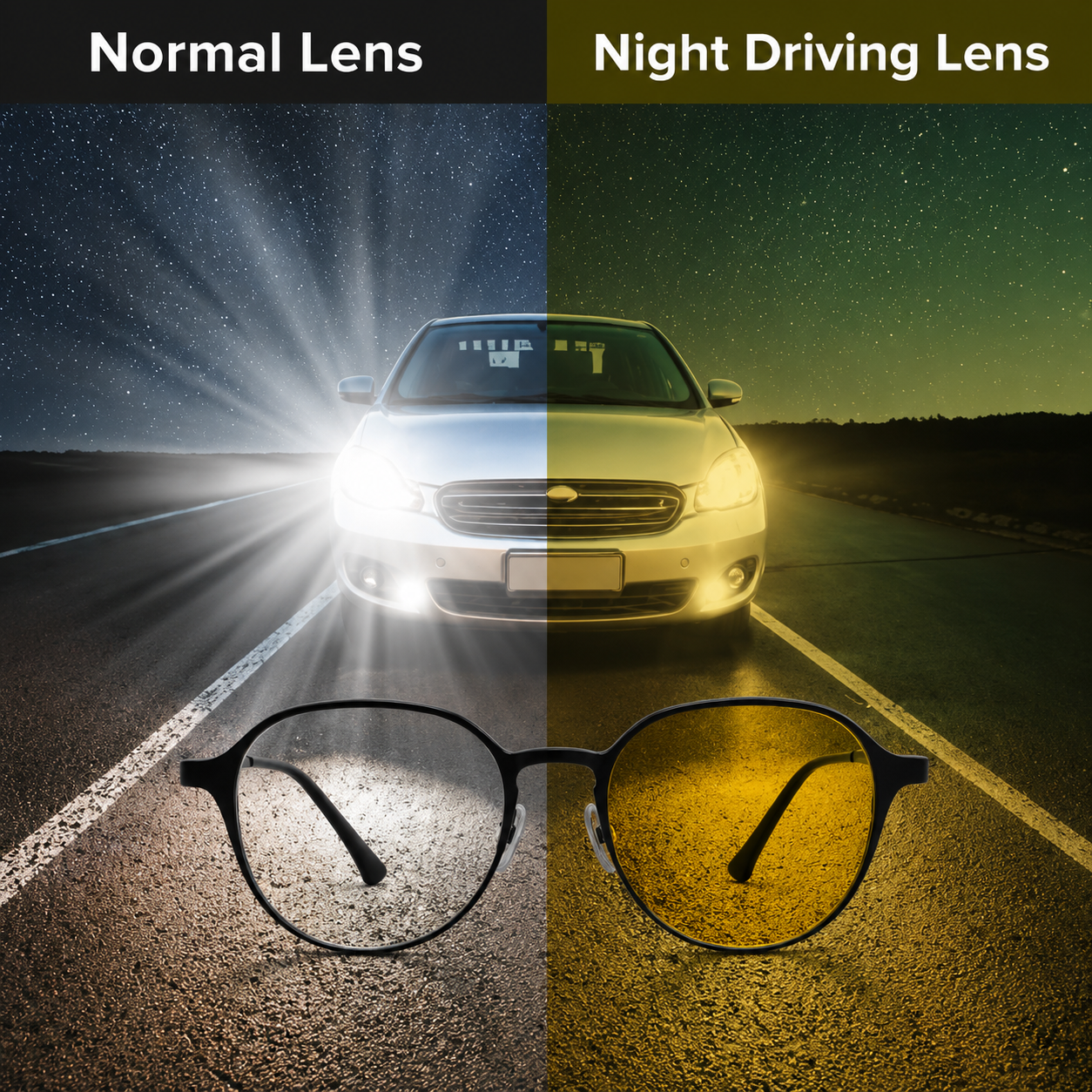 3-in-1 Oval Clip-On Glasses