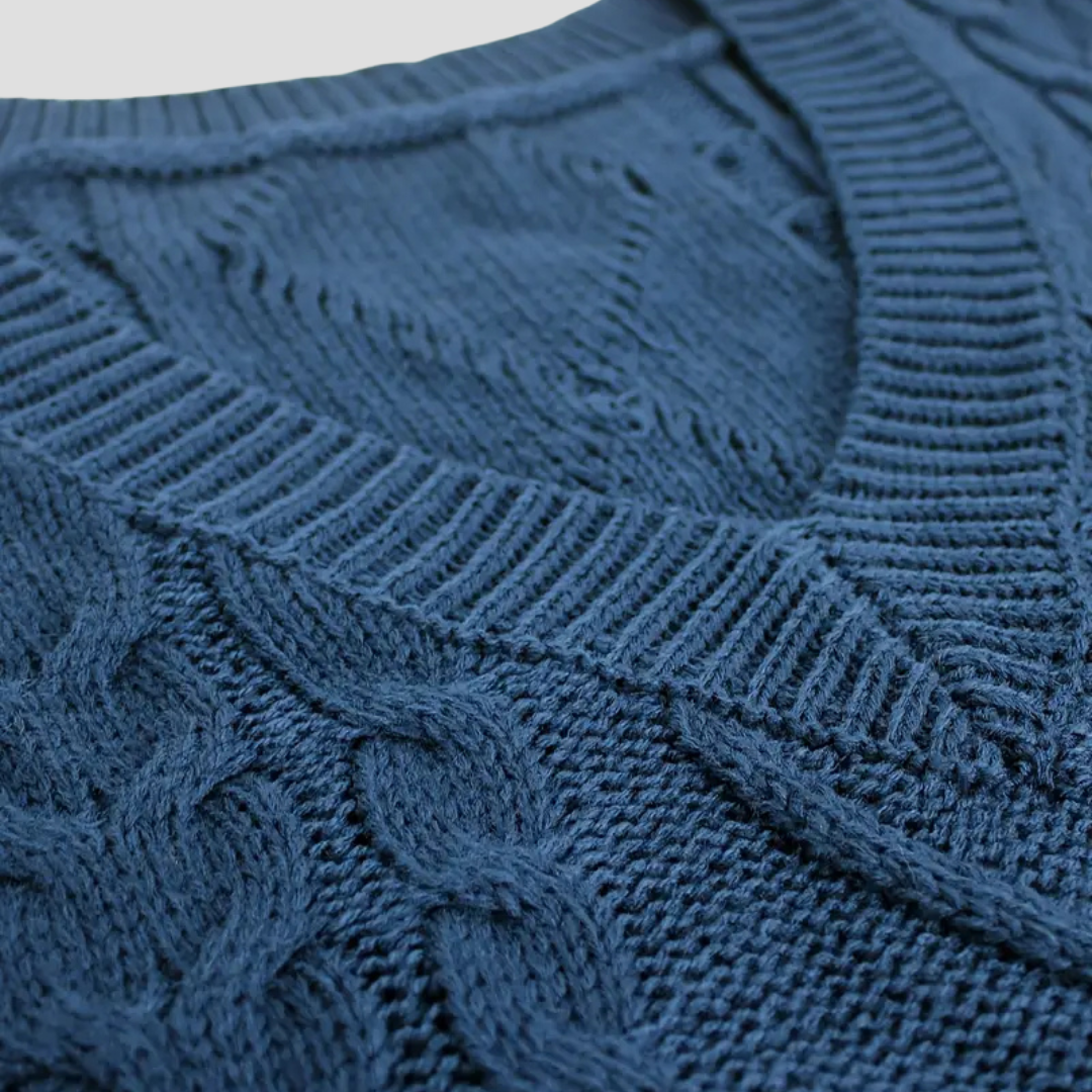 Aveline |  V-Neck Cable Knit Vest