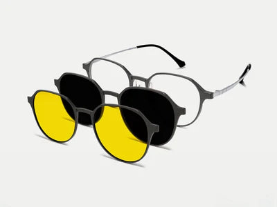 3-in-1 Oval Clip-On Glasses