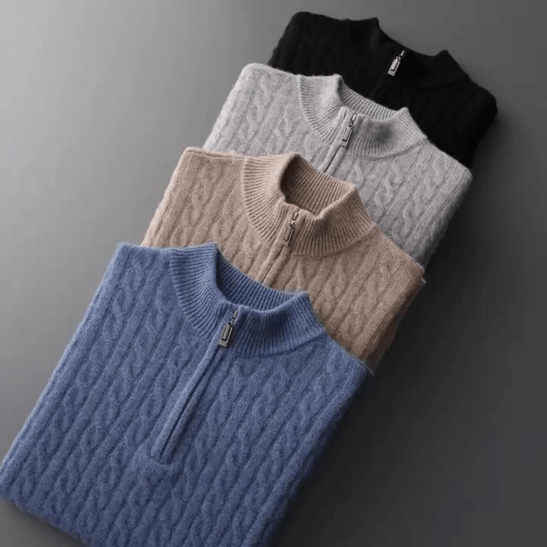 Brunswick Chunky Knit Quarter-Zip Jumper