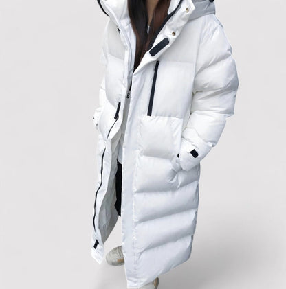 Women's Long Black Harlow Waterproof Puffer Coat Parka Jacket
