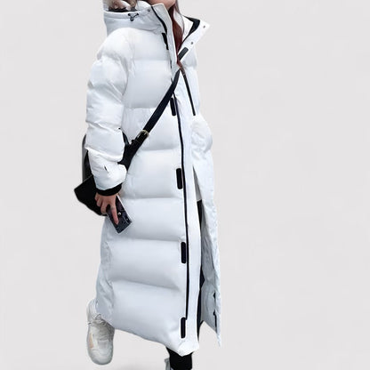 Women's Long Black Harlow Waterproof Puffer Coat Parka Jacket