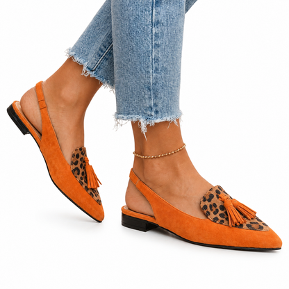 Pointed Toe Slingback Flats