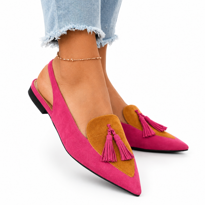 Pointed Toe Slingback Flats