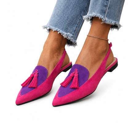 Pointed Toe Slingback Flats