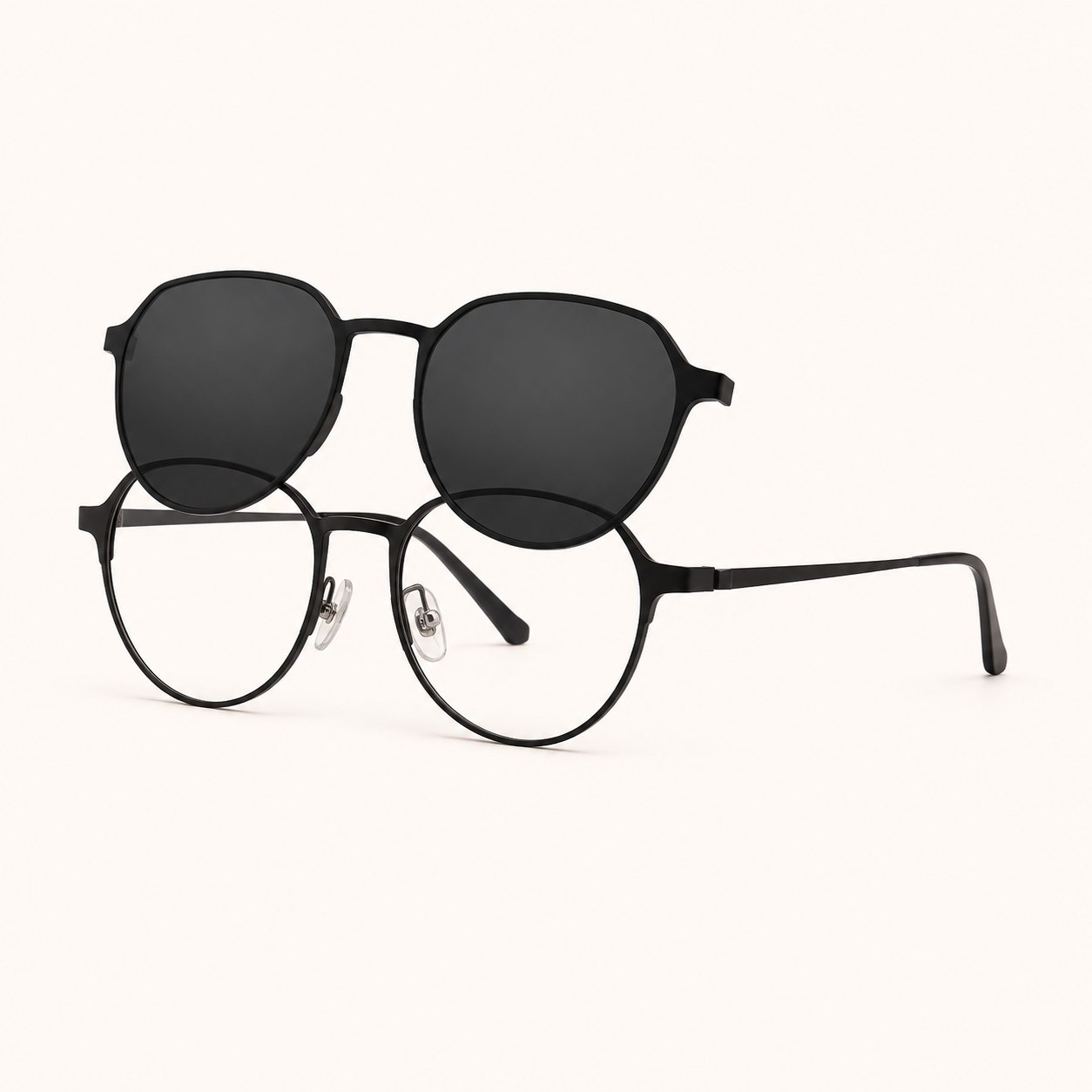 3-in-1 Oval Clip-On Glasses