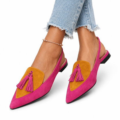 Pointed Toe Slingback Flats