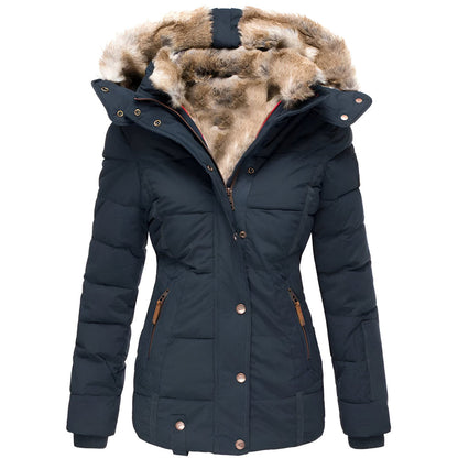 Women's Selene Slim-Fit Puffer Jacket with Hood and Slim Fit Design