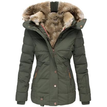 Women's Selene Slim-Fit Puffer Jacket with Hood and Slim Fit Design