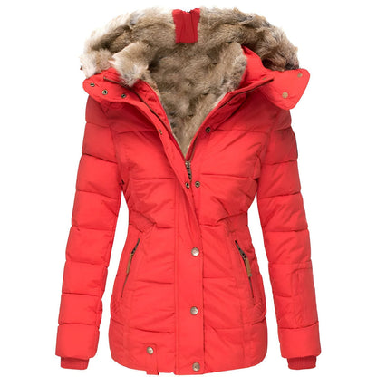 Women's Selene Slim-Fit Puffer Jacket with Hood and Slim Fit Design