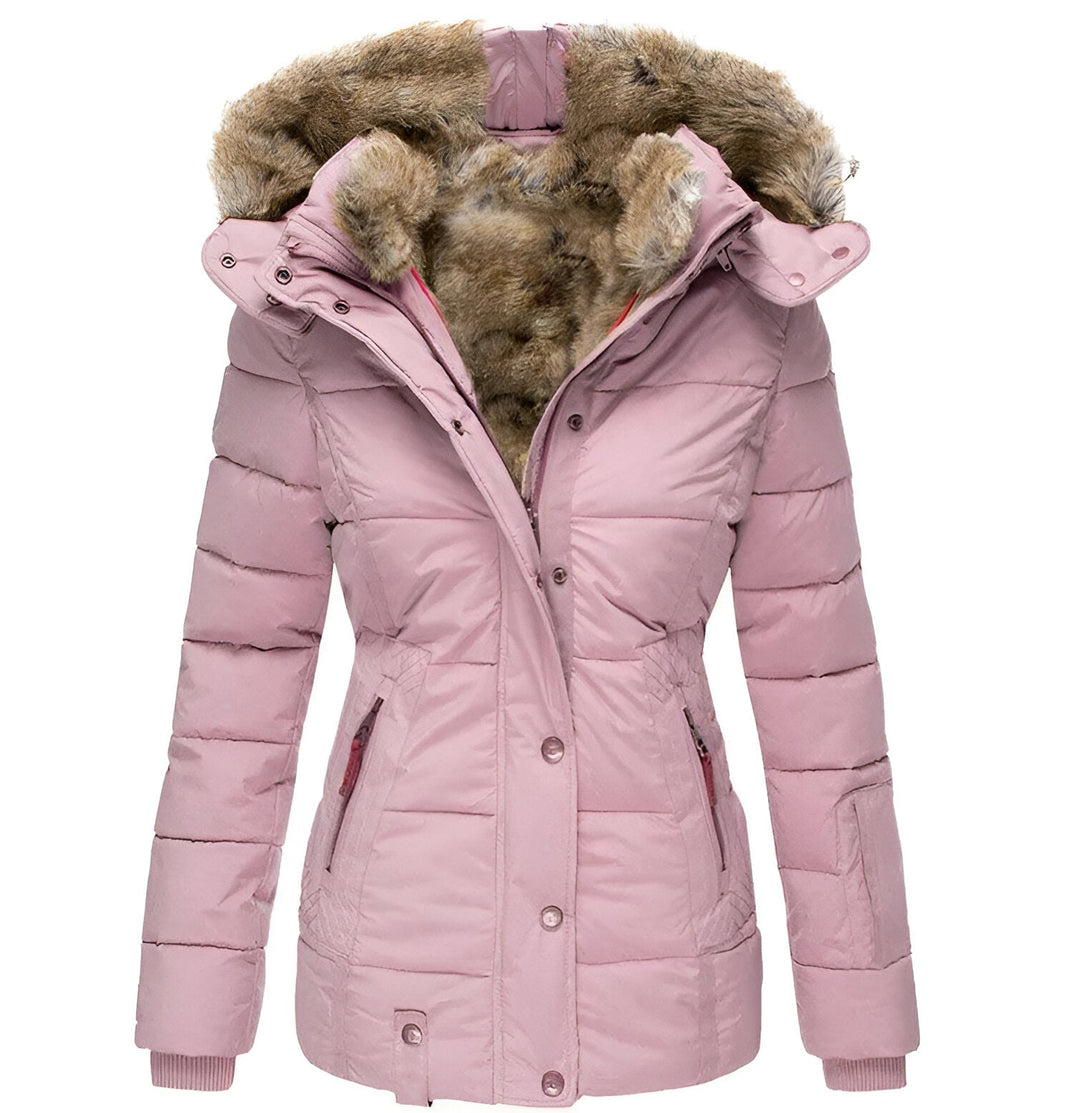 Women's Selene Slim-Fit Puffer Jacket with Hood and Slim Fit Design